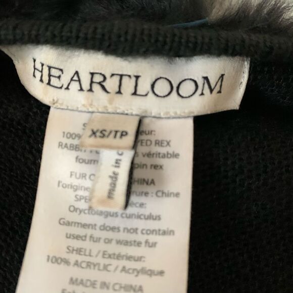 Heartloom black 100% rabbit hair vest, excellent condition, size XS/PT - Picture 3 of 8